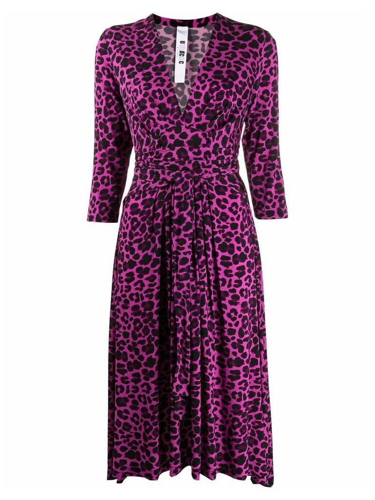 Ultràchic leopard print midi dress - PINK