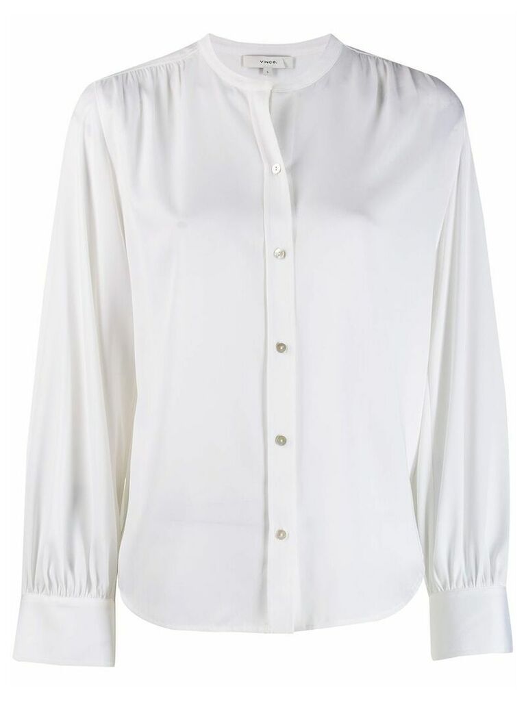 Vince collarless shirt - White