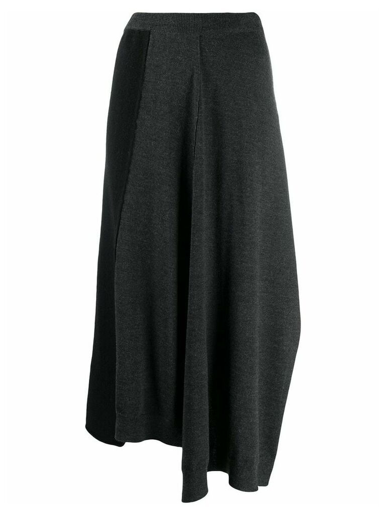 Pringle of Scotland colour-block flared skirt - Grey