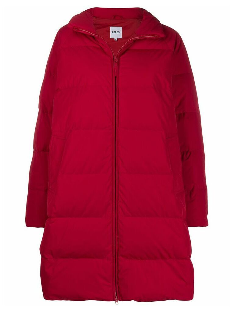 Aspesi zip padded coat - Red