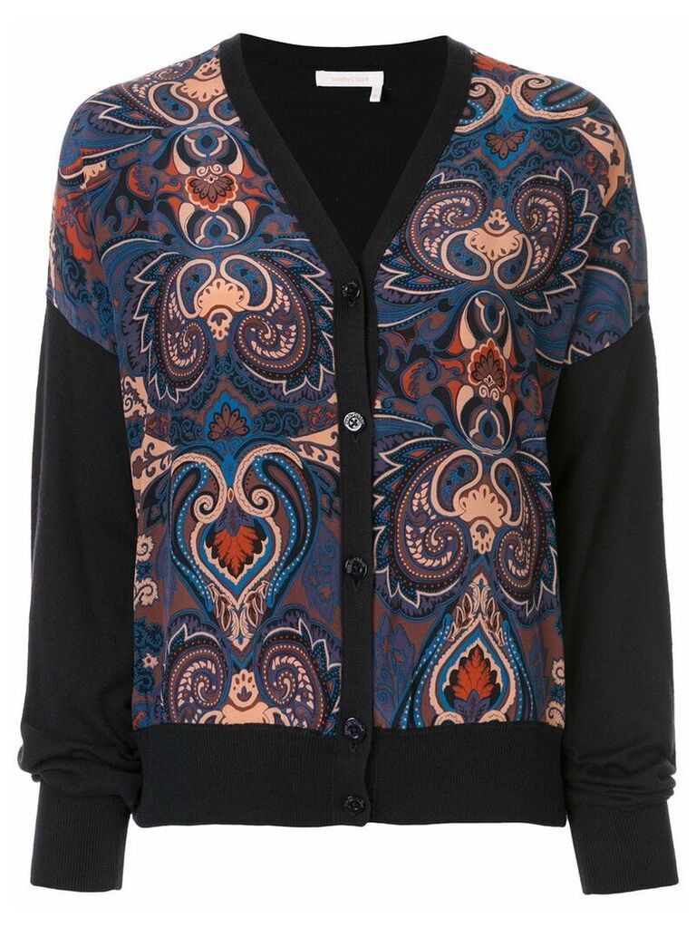 See By Chloé paisley print V-neck cardigan - Black