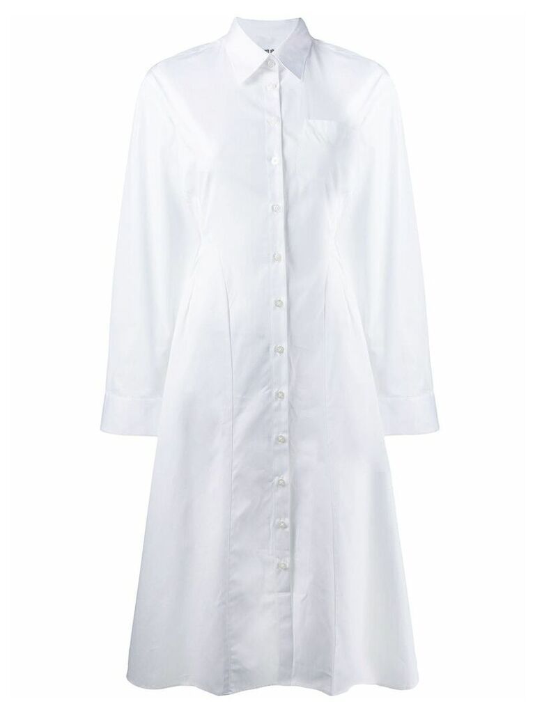 Each X Other fitted poplin shirt dress - White