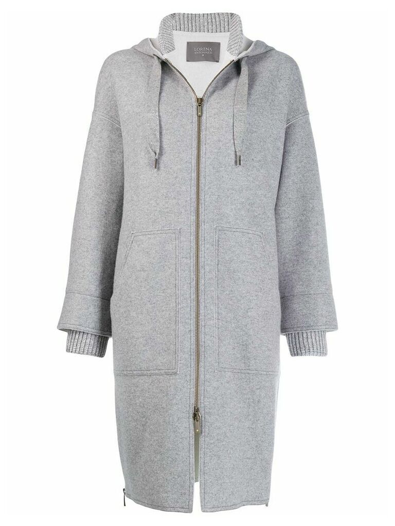 Lorena Antoniazzi hooded coat - Grey