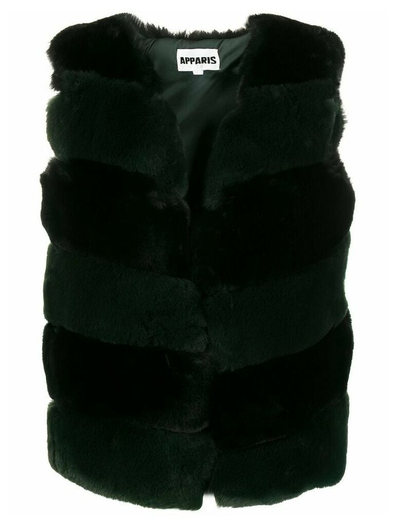 Apparis Ritana faux fur padded vest - Black