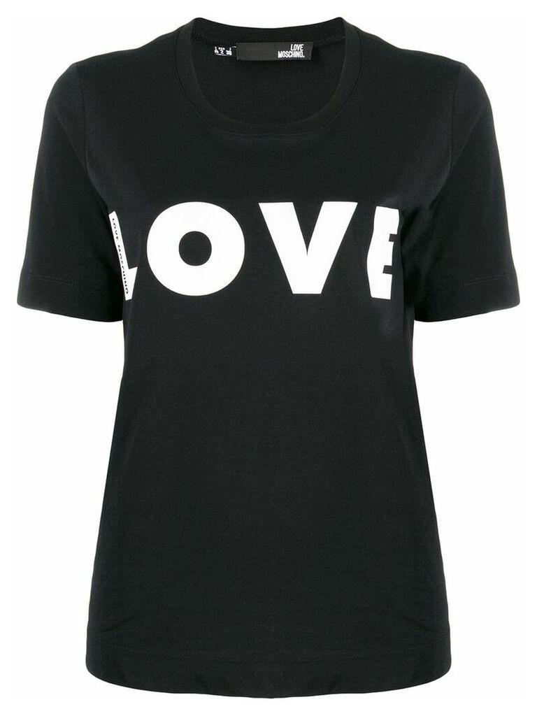 Love Moschino Love print T-shirt - Black