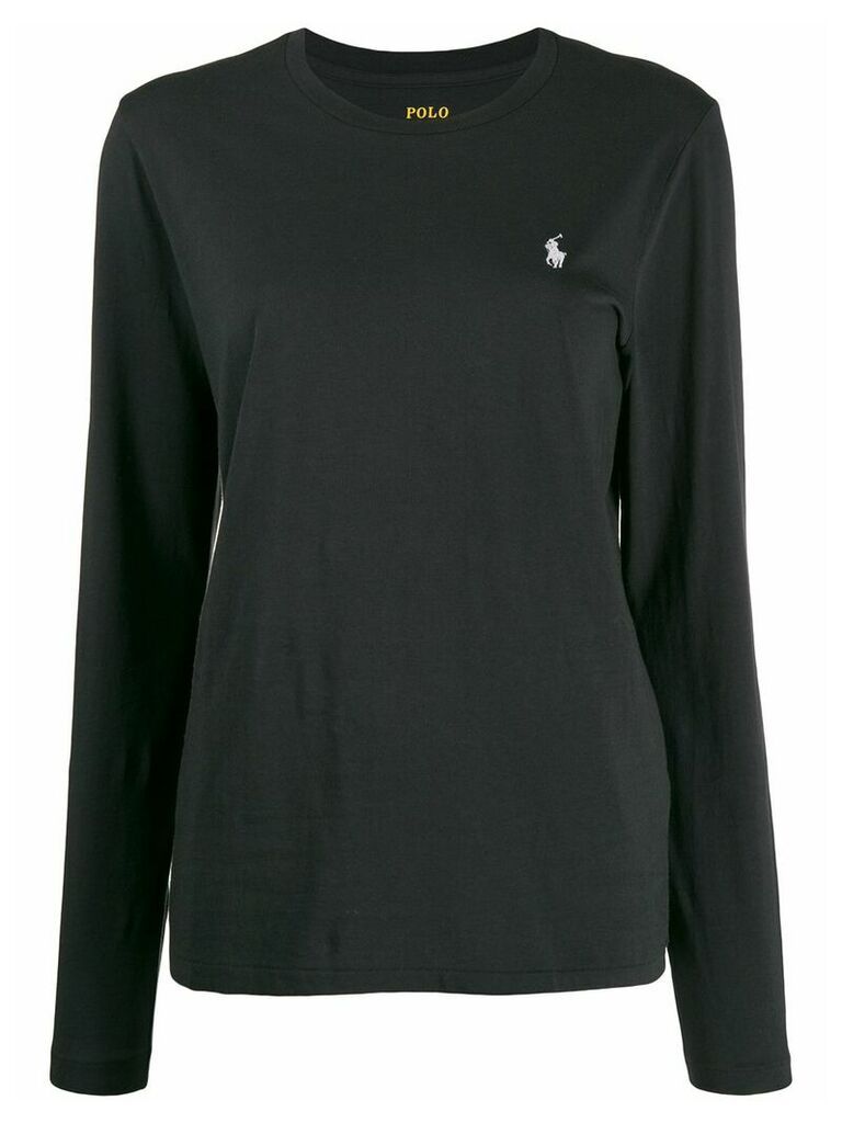 Polo Ralph Lauren embroidered logo longsleeved T-shirt - Black