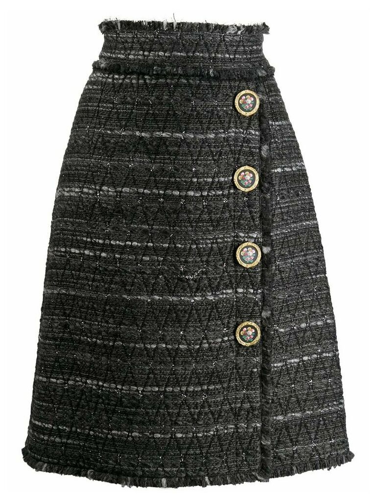 Dolce & Gabbana striped pencil skirt - Grey