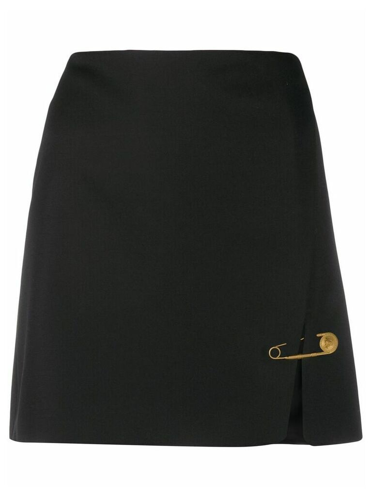 Versace safety-pin mini skirt - Black