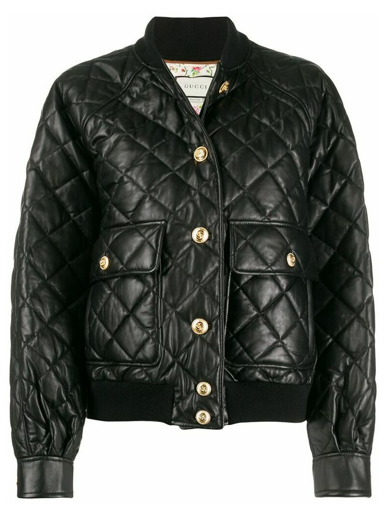Gucci quilted bomber jacket - Black