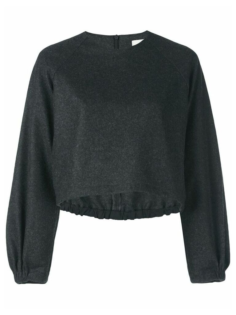 Tibi cropped crewneck sweatshirt - Grey