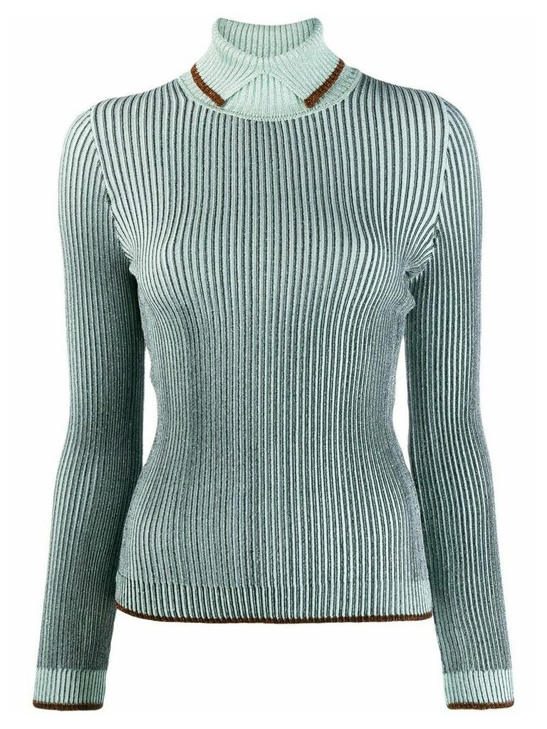 Marco De Vincenzo rollneck ribbed knit sweater - Blue