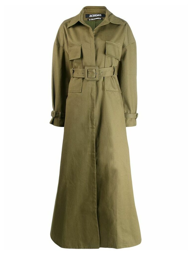 Jacquemus single-breasted belted trench coat - Green