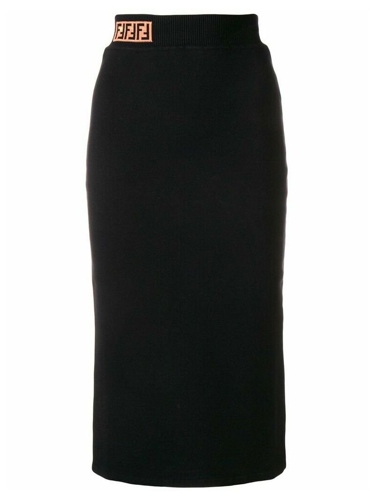 Fendi knitted midi skirt - Black