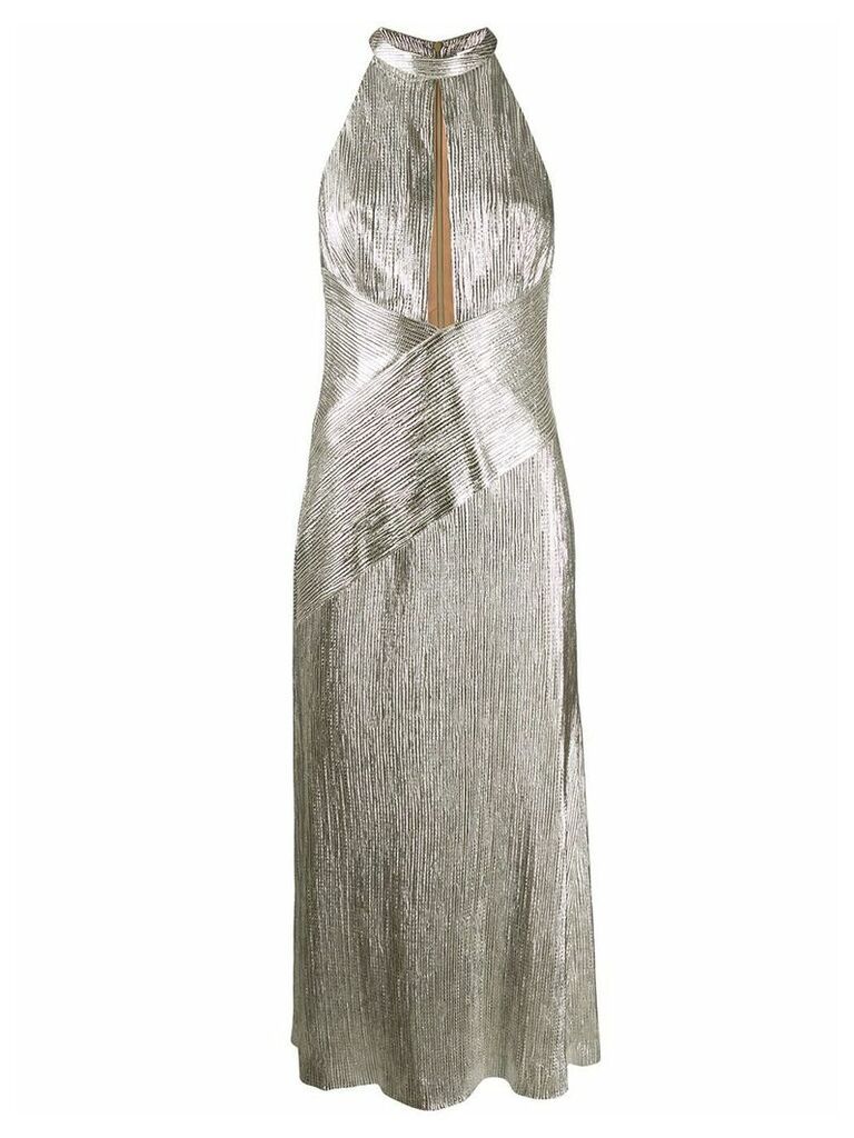 Galvan Peek-a-Boo dress - Silver