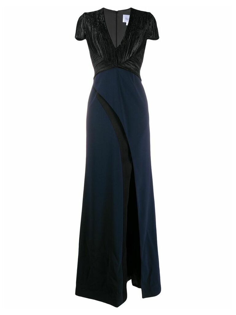 Galvan long Petal dress - Black