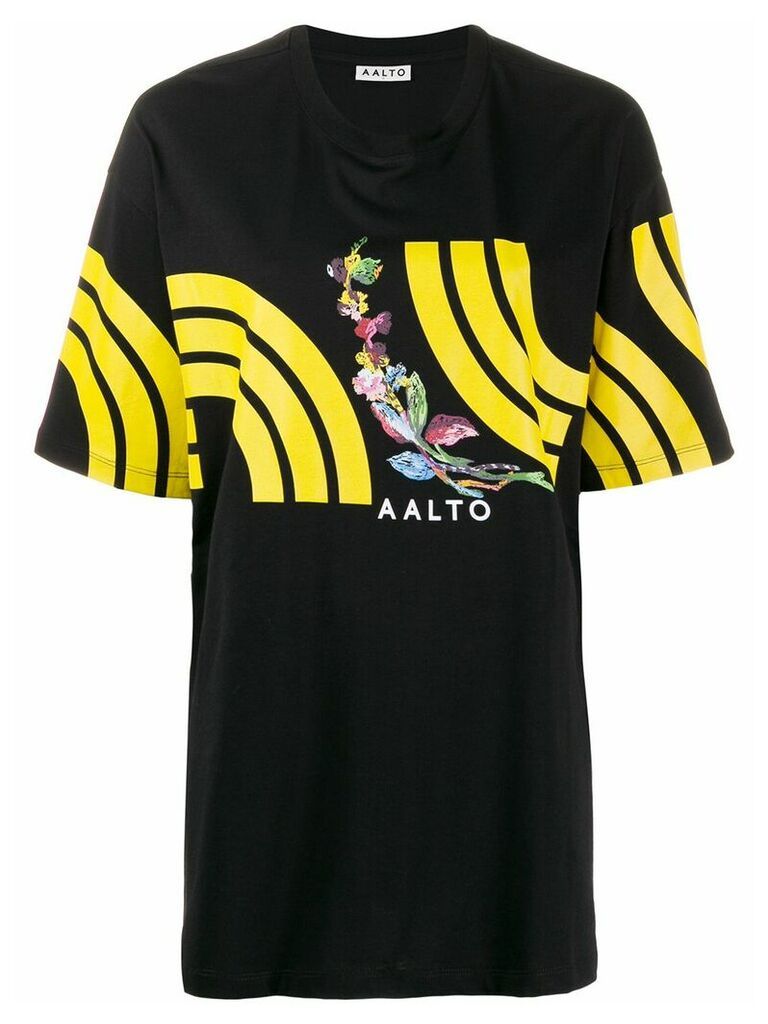 Aalto printed cotton T-shirt - Black