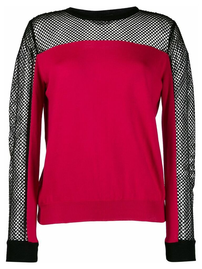 Boutique Moschino long sleeve mesh top - PINK