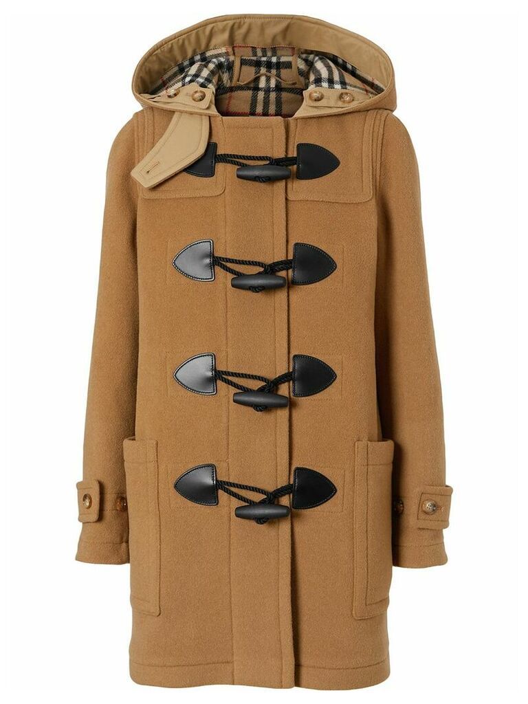 Burberry hooded duffle coat - NEUTRALS