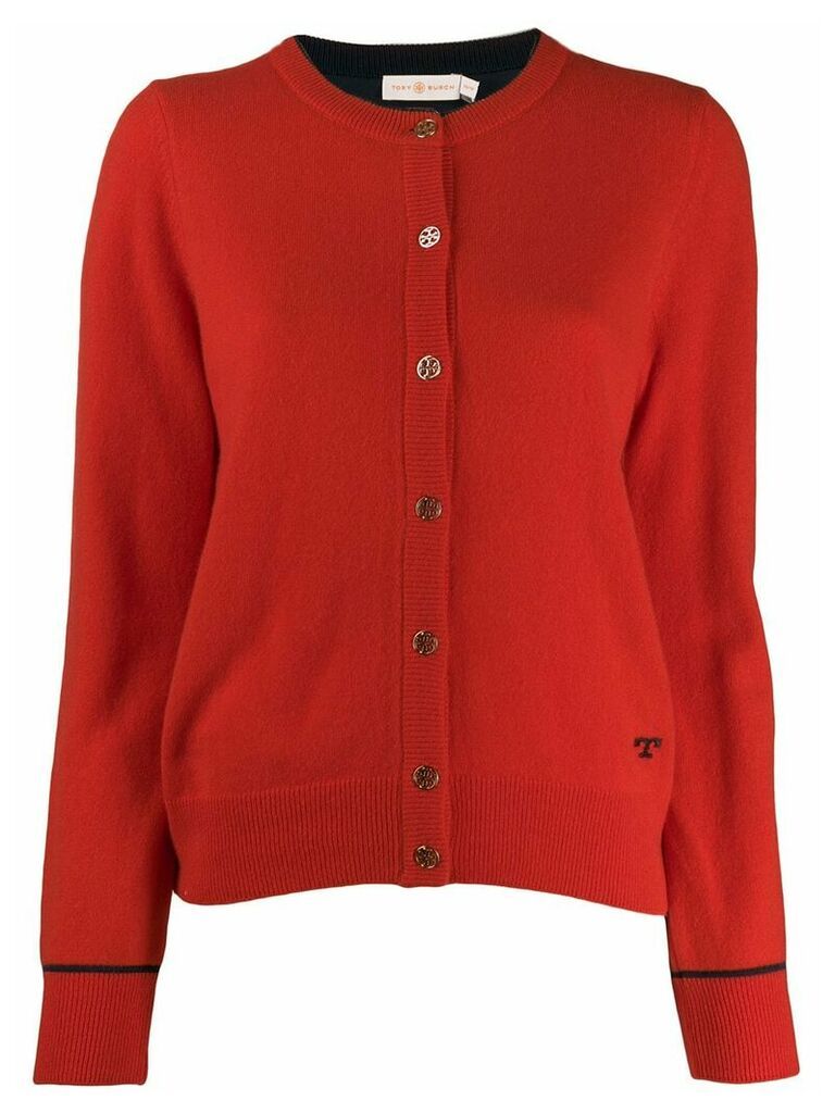Tory Burch cashmere long-sleeve cardigan - Red