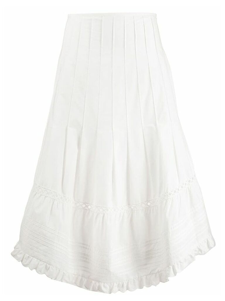 See by Chloé flared midi skirt - White