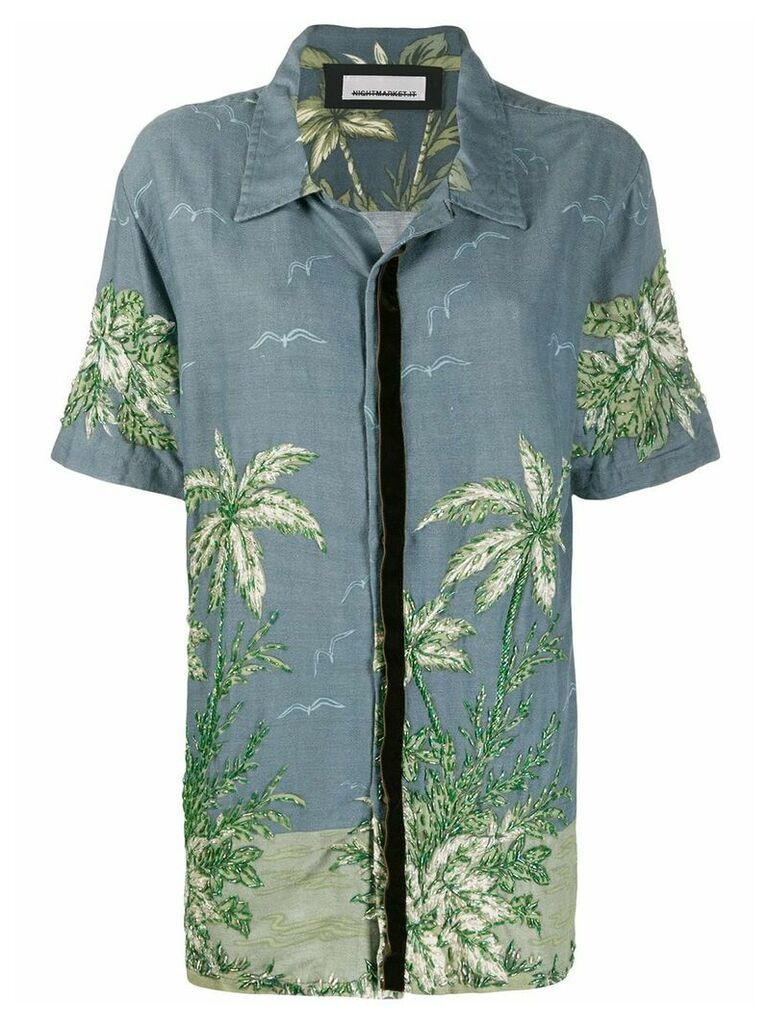 Night Market Hawaii short-sleeve shirt - Blue