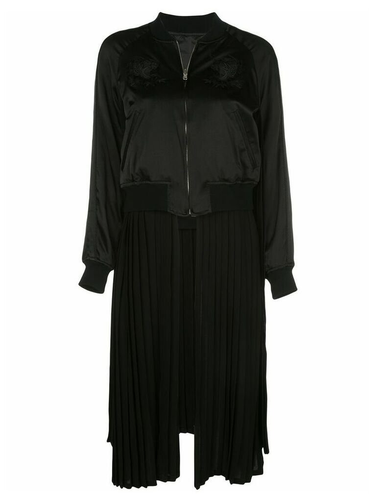 Comme Des Garçons Noir Kei Ninomiya pleated zipped coat - Black