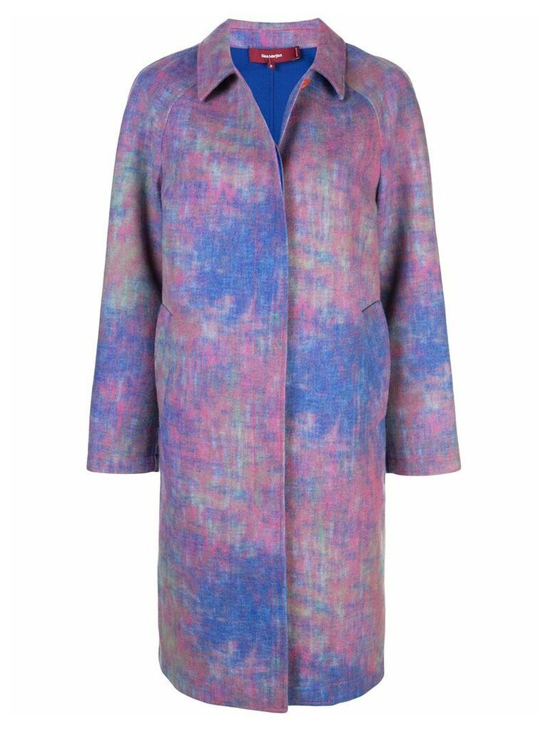 Sies Marjan Ripley abstract print coat - Purple