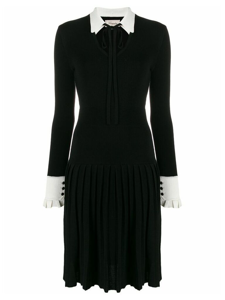Temperley London Elsie pleated midi dress - Black