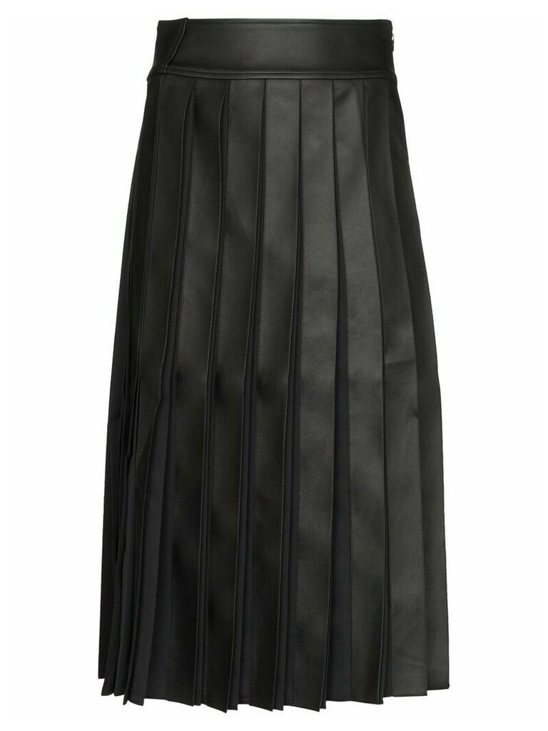 XU ZHI pleated midi skirt - Black