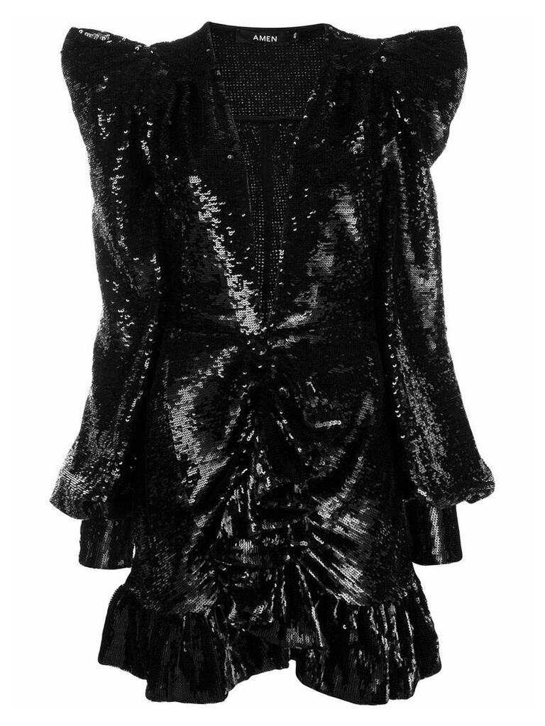 Amen sequinned cocktail dress - Black