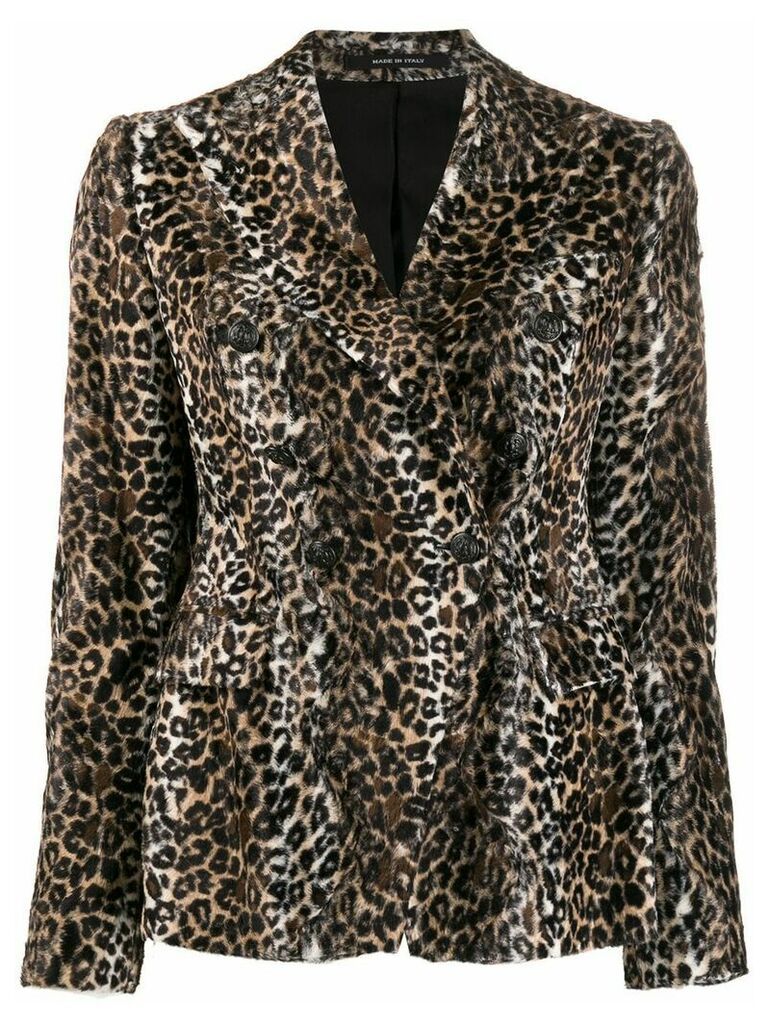 Tagliatore Jalicya leopard print blazer - Brown