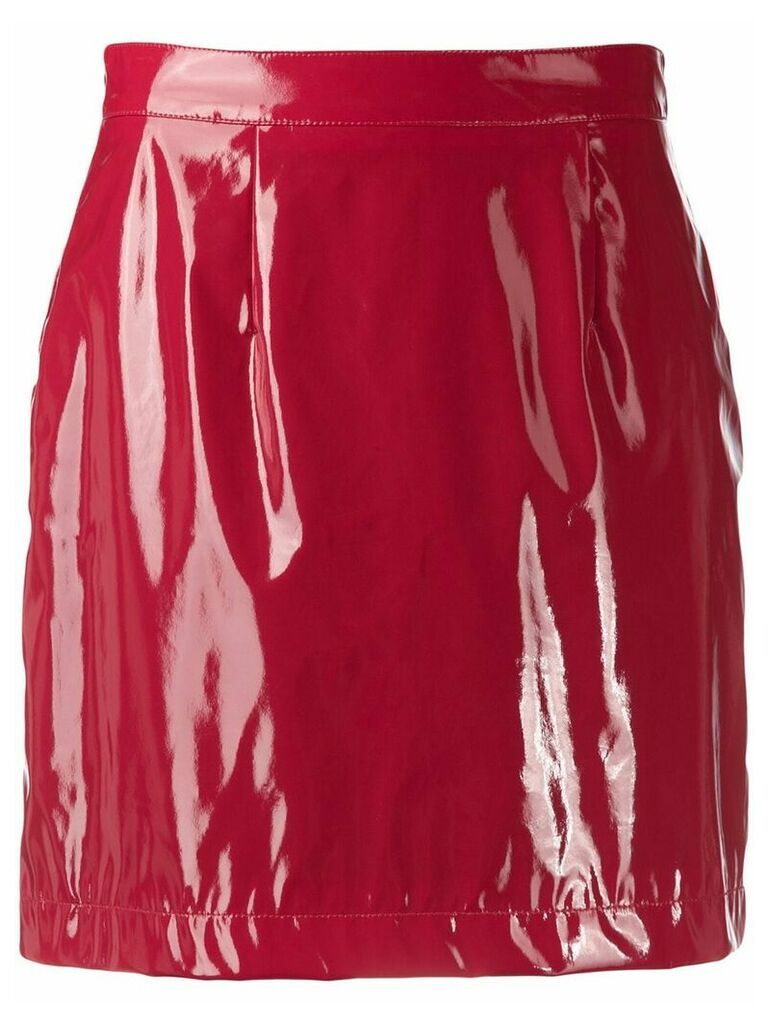 Kirin short varnished skirt - Red
