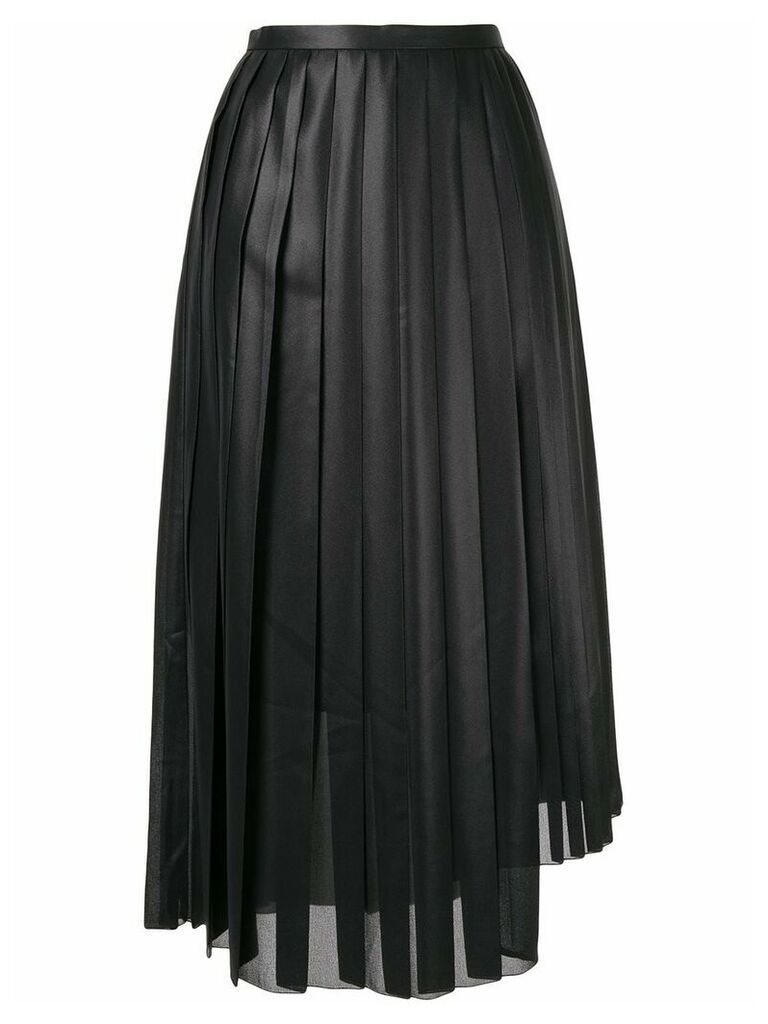 Tomorrowland pleated asymmetric skirt - Black