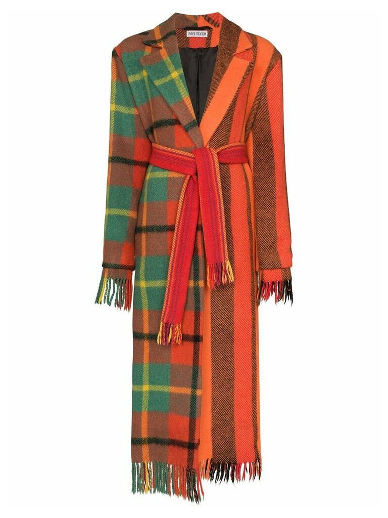 Rave Review Lola panelled scarf-style coat - Orange