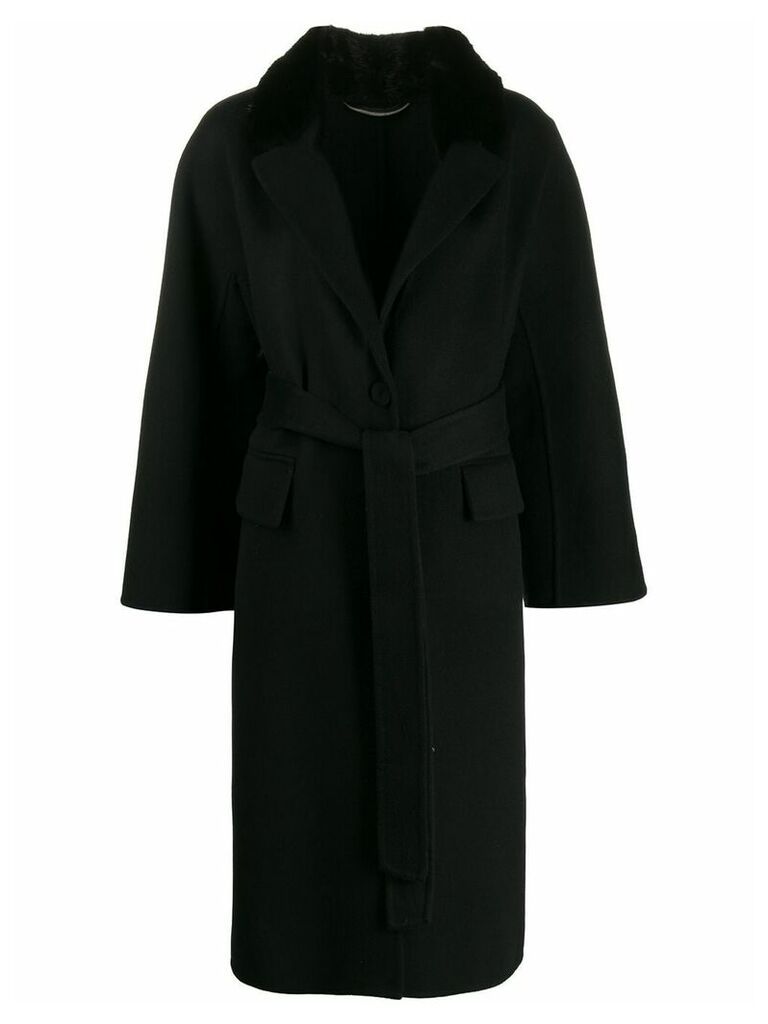 Ermanno Scervino long belted coat - Black