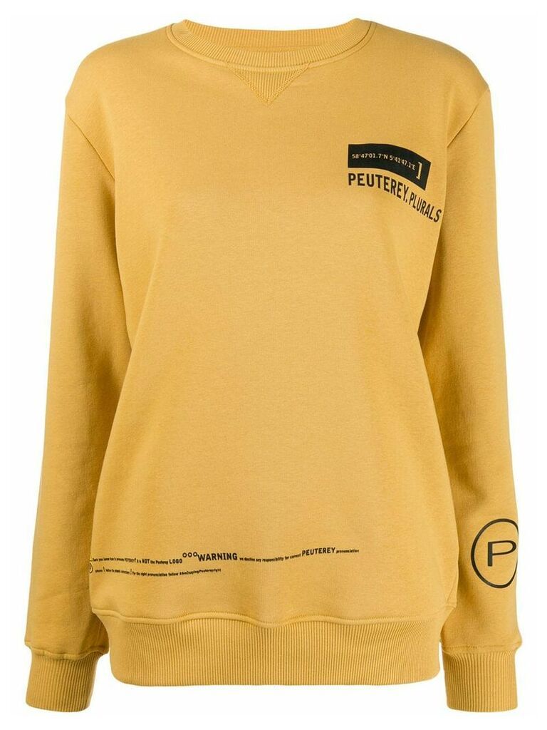 Peuterey logo print sweatshirt - Yellow