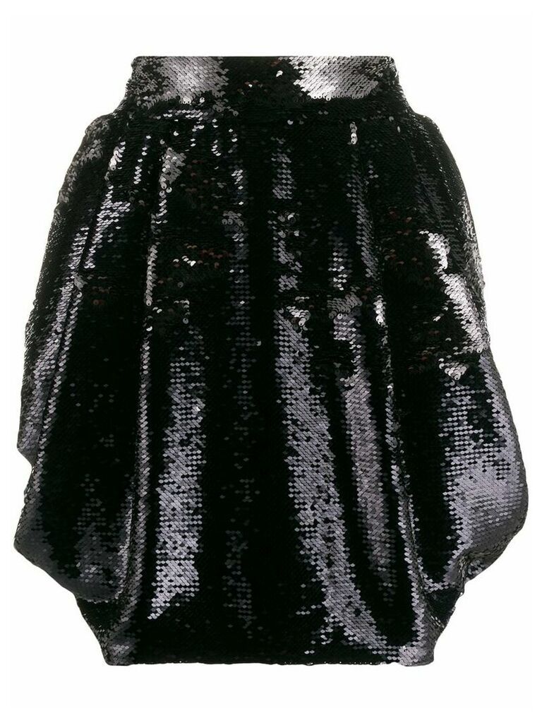 Alexandre Vauthier draped sequin skirt - Black