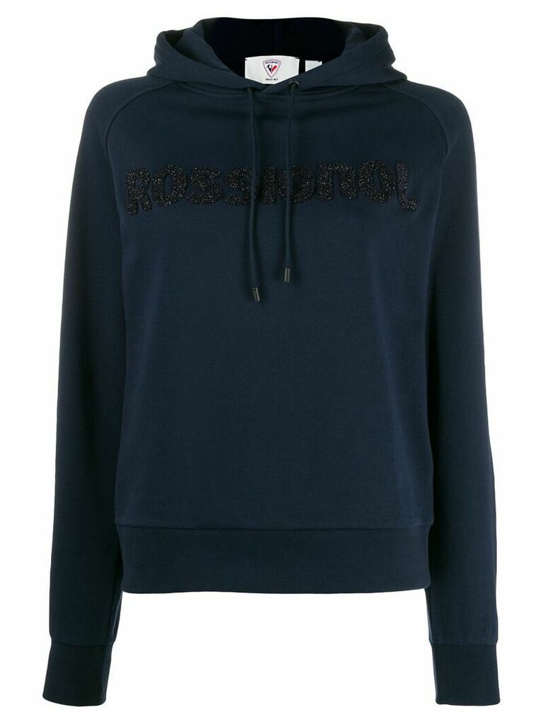 Rossignol embroidered logo hoodie - Blue