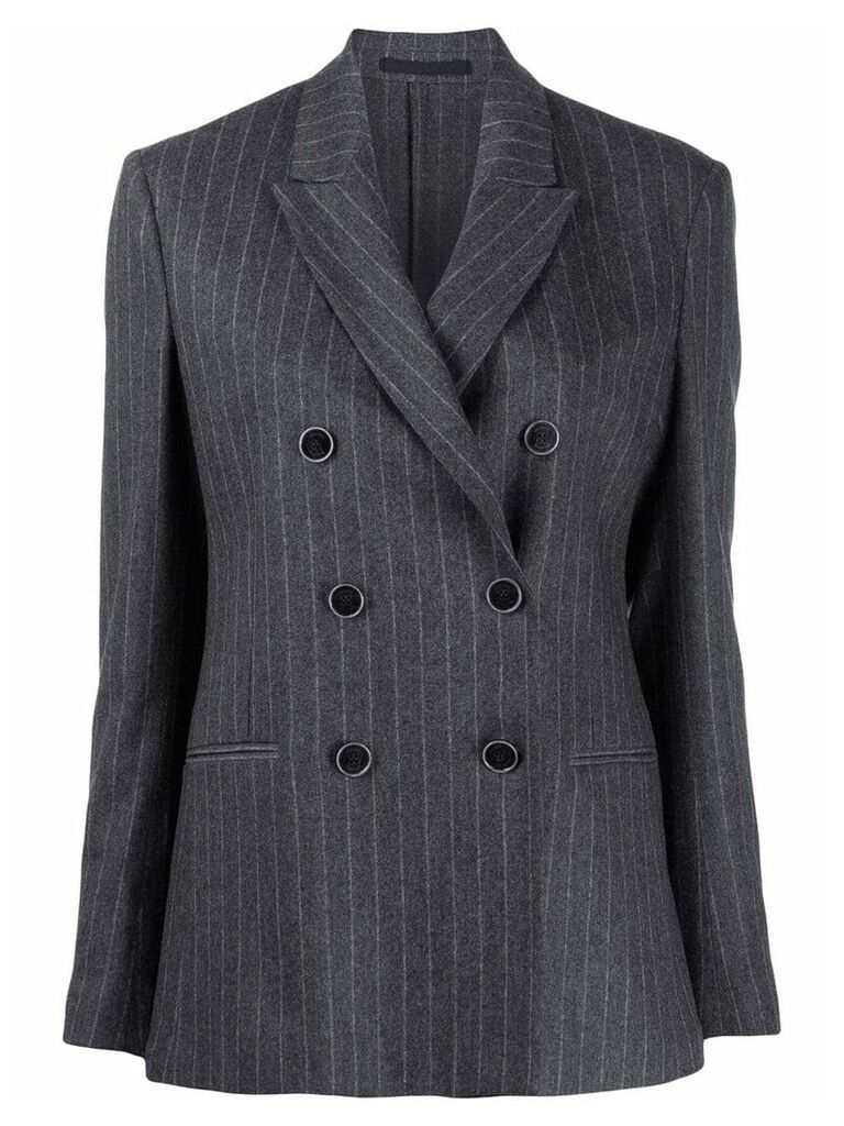 Eleventy striped double-breasted blazer - Grey