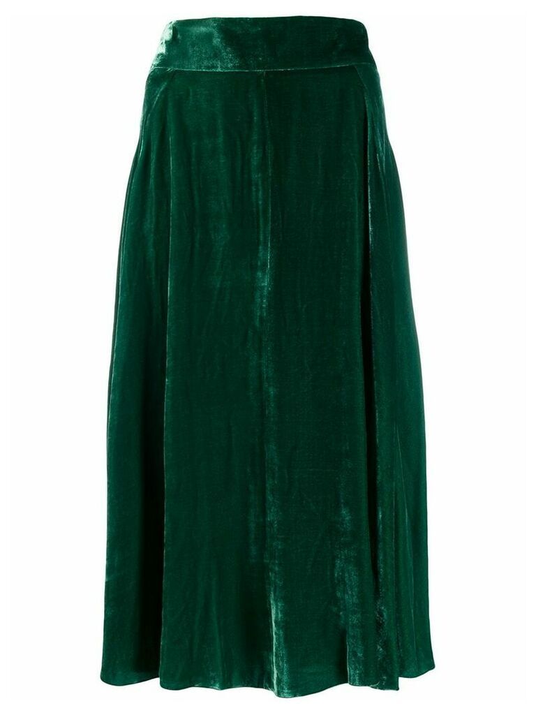 Roberto Collina velvet midi skirt - Green