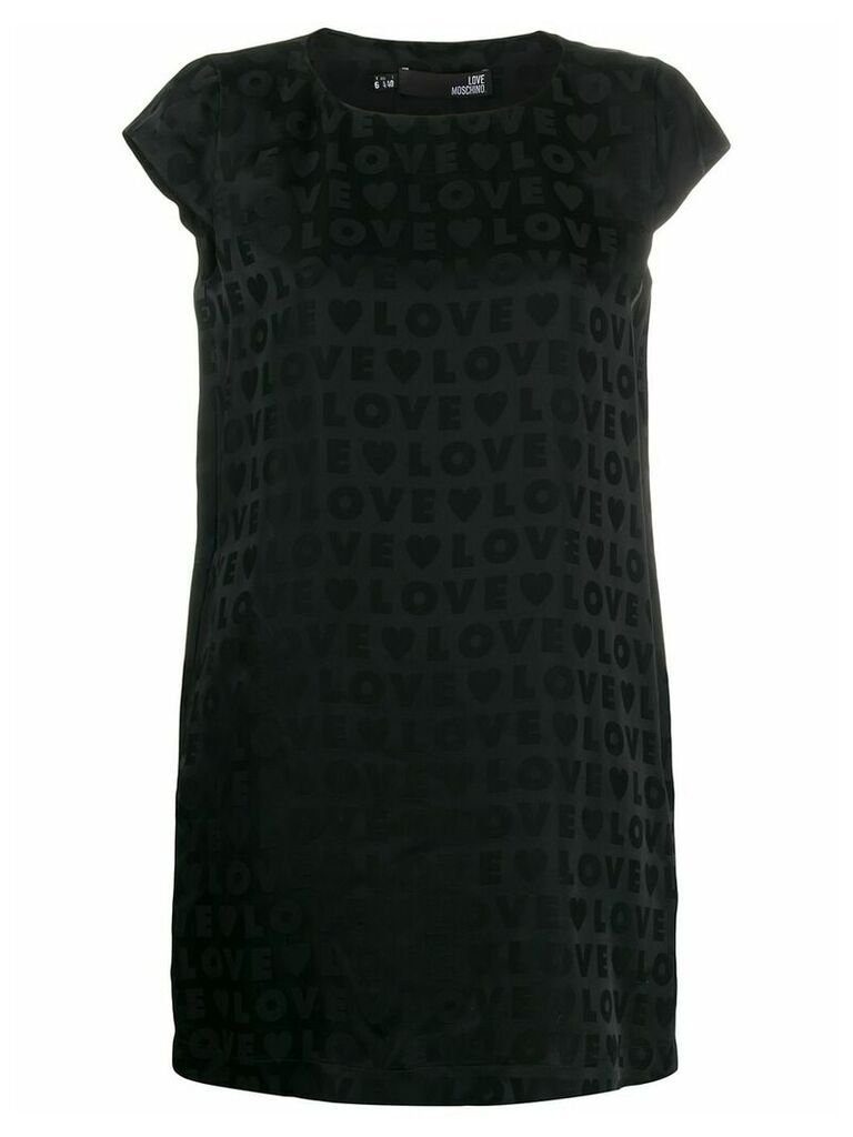 Love Moschino satin-jacquard mini dress - Black
