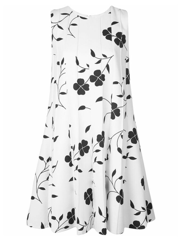 Oscar de la Renta floral print shift dress - White