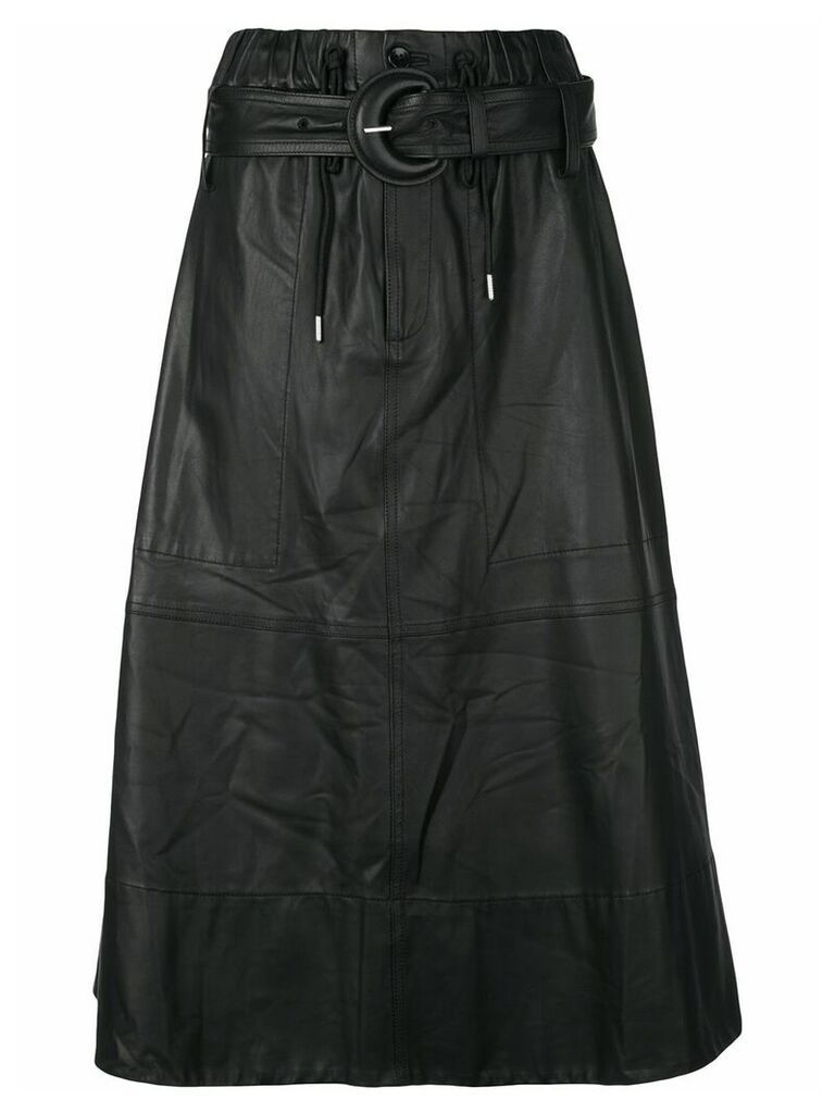 Proenza Schouler White Label belted a-line skirt - Black