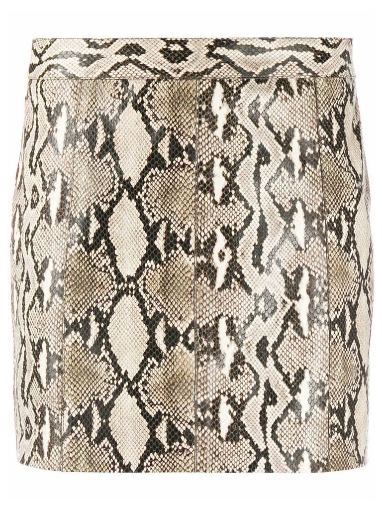 Givenchy snake-effect mini skirt - Grey