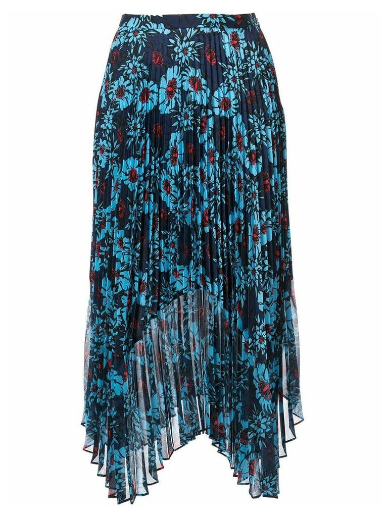 Markus Lupfer floral print pleated skirt - Blue