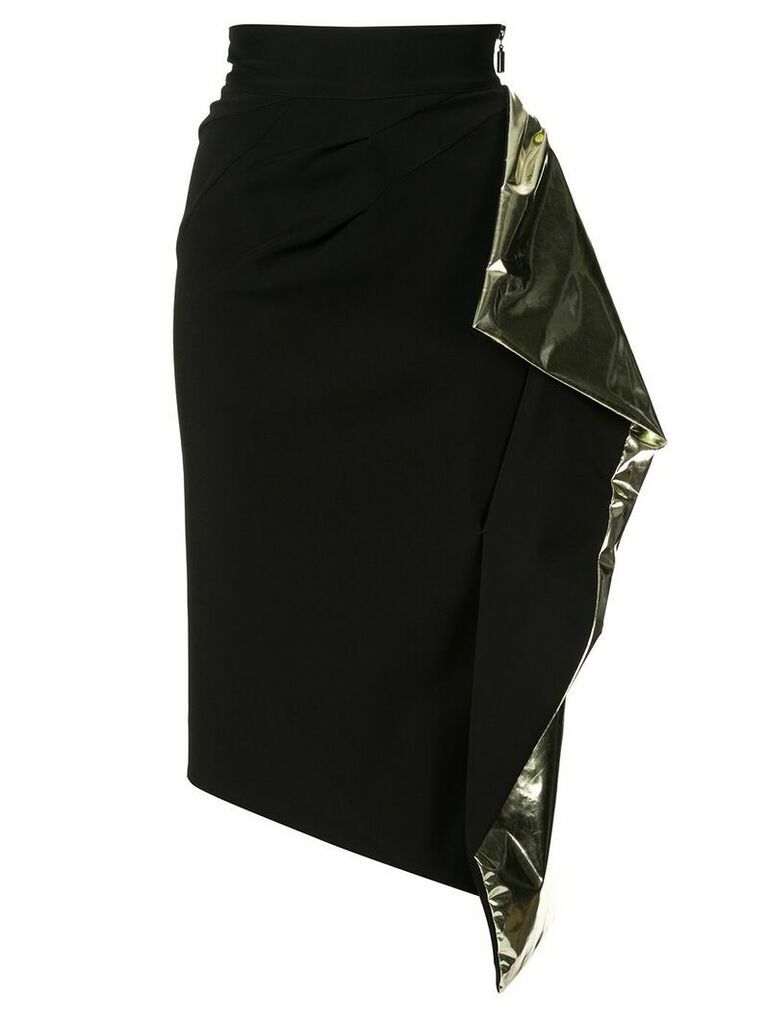 Maticevski Alkali draped detail skirt - Black