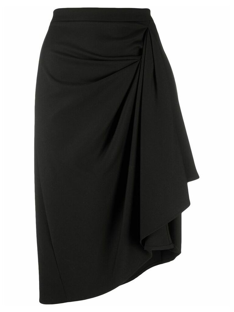 L'Autre Chose asymmetric draped skirt - Black