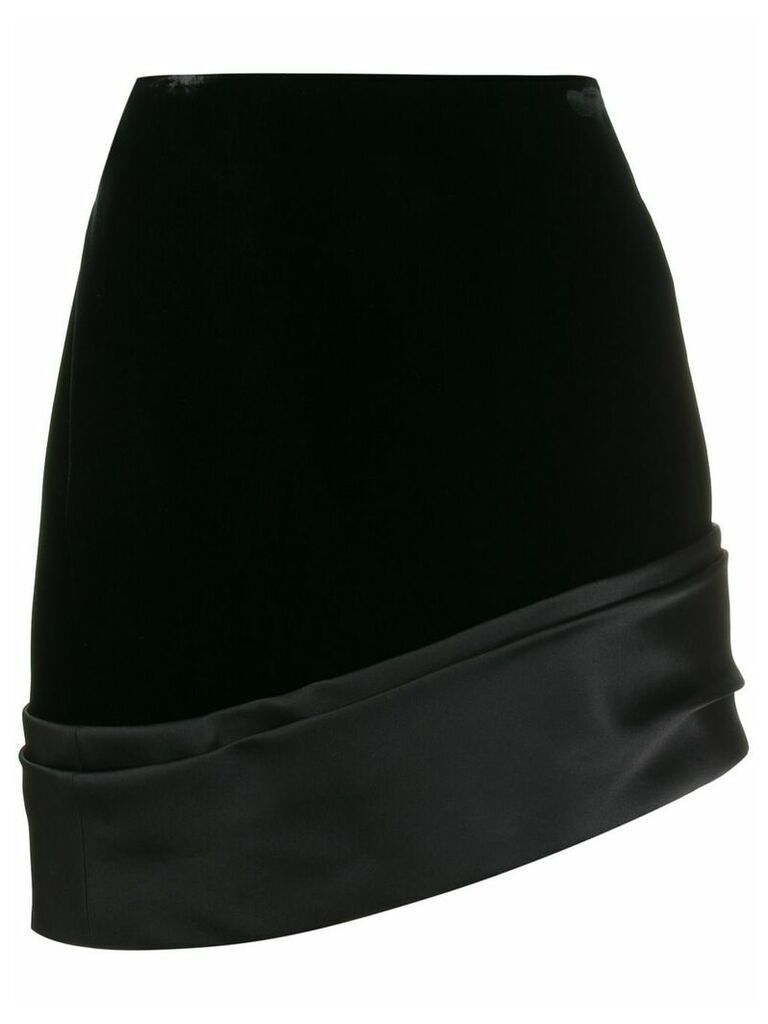 Saint Laurent asymmetric mini skirt - Black