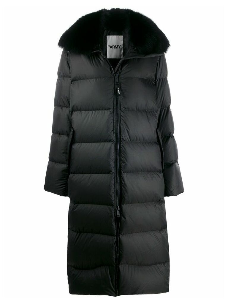 Yves Salomon Army oversized quilted coat - Black