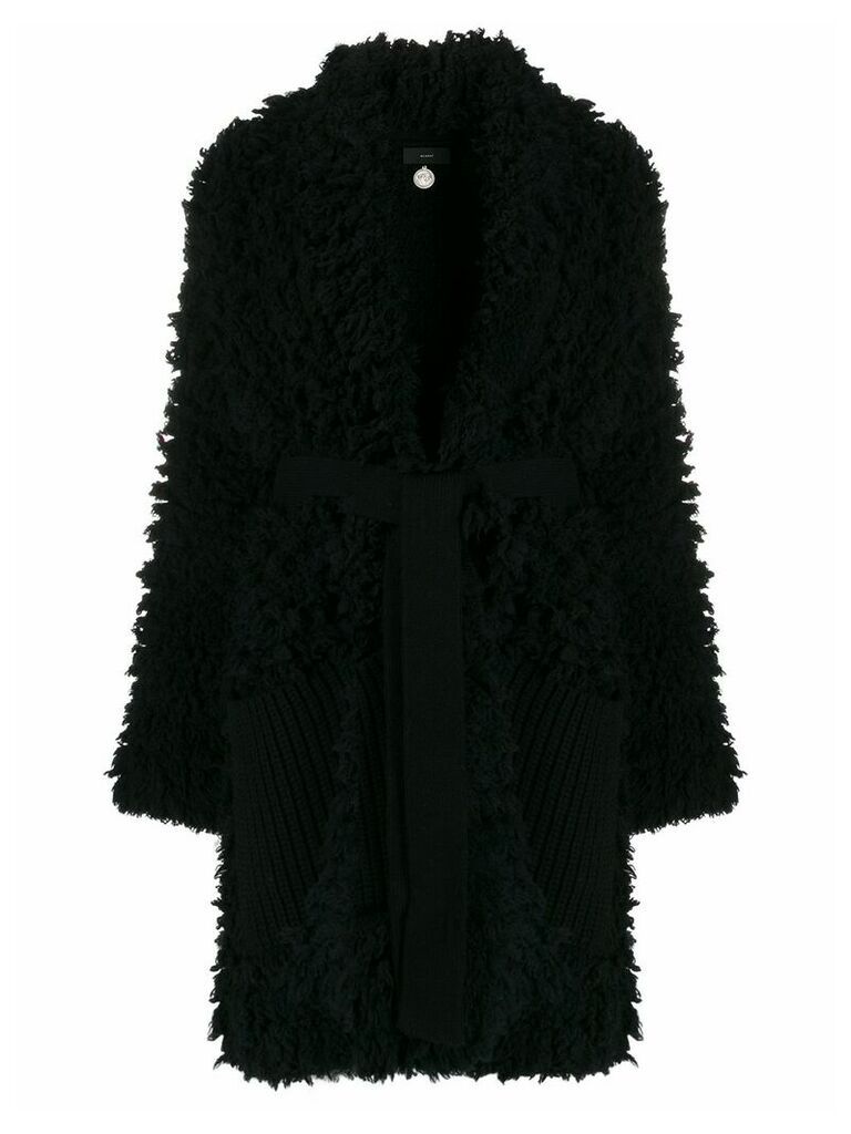 Alanui shaggy knit cardi-coat - Black